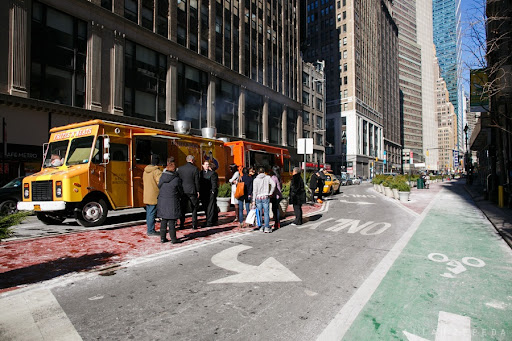 Food trucks lined the street both Frites‘n’Meats - http://www.fritesnmeats.com/ - and Mexicue - http://mexicue.com/. Photo credit: Allan Zepeda http://allanzepeda.com/blog/