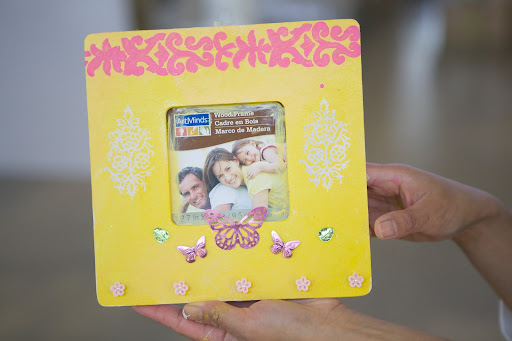 Another vibrant creation, embellished with those little cherry blossoms and hand-punched butterflies!