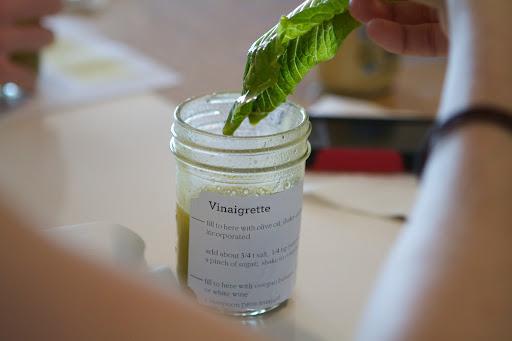 Guests were given fresh greens for dipping.