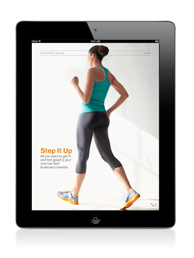 The issue also includes a workout plan where the only equipment you need are your feet.