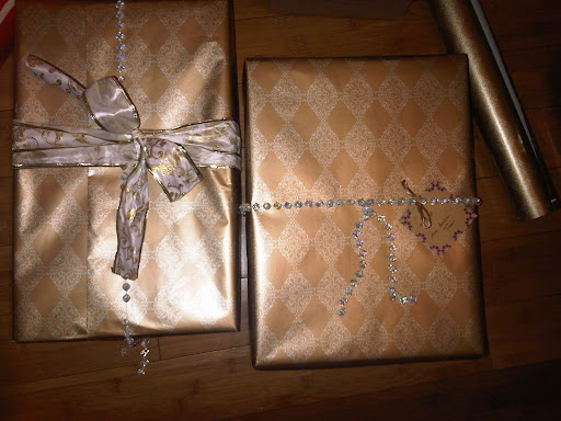 Katina Francis - The ribbons and gift tags are also Martha Stewart, all purchased from our employee red tag sale.
