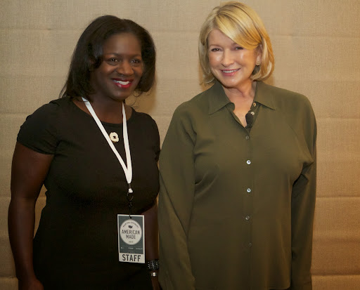 Here I am with Richelle Parham, the Vice President and CMO of eBay North America, before the Women's Leadership Roundtable.
