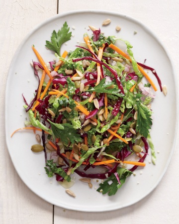 Browse the Produce Aisle - Luteolin-rich foods such as carrots, peppers, and cabbage may reduce the risk of ovarian cancer by up to 34 percent. http://www.wholeliving.com/183667/50-ways-stand-cancer
