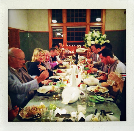 This was our Saturday night dinner party for my birthday and Trey Laird’s birthday, with David Rockefeller as guest of honor. We had a giant lobster roast in the carriage house of Skylands.