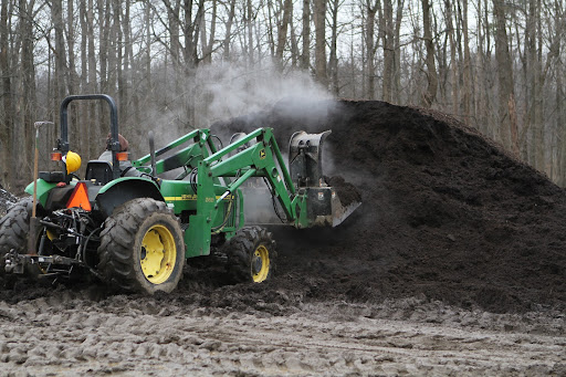 In the course of the year, my ground's crew amasses quite a large pile of organic debris from the farm including stumps, logs, and brush.
