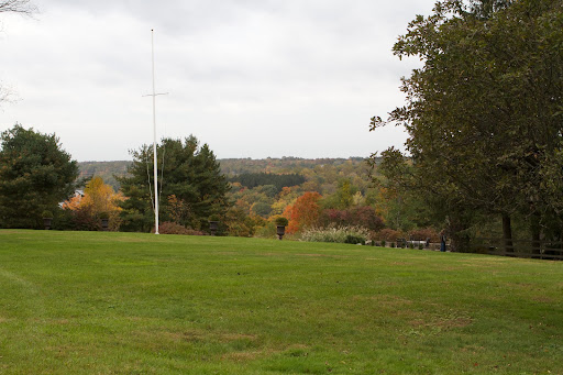 This farm is set on rolling hills with lovely views.