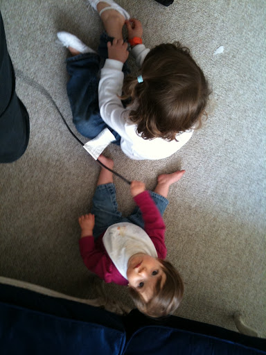 Lucia 3 years, and baby sister Julia 8 months