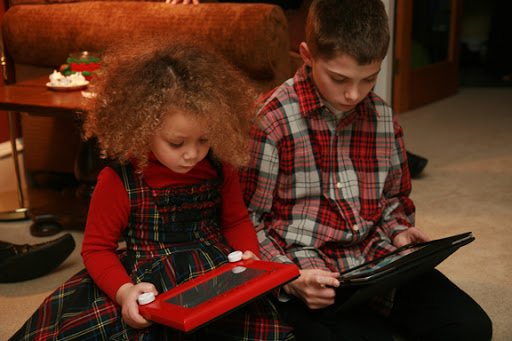Nerissa Ritchie - My daughter, Isla and her cousin, Tyler enjoy their Christmas gifts