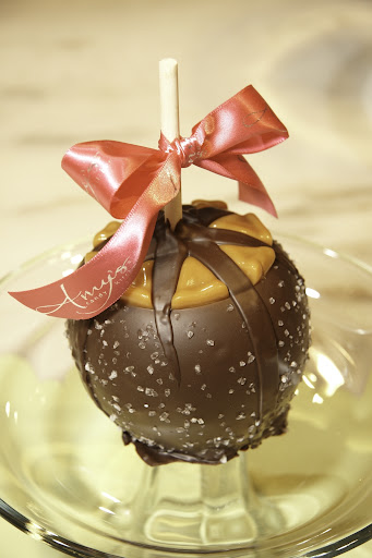 A Dark Belgian Chocolate with Sea Salt Caramel Apple
