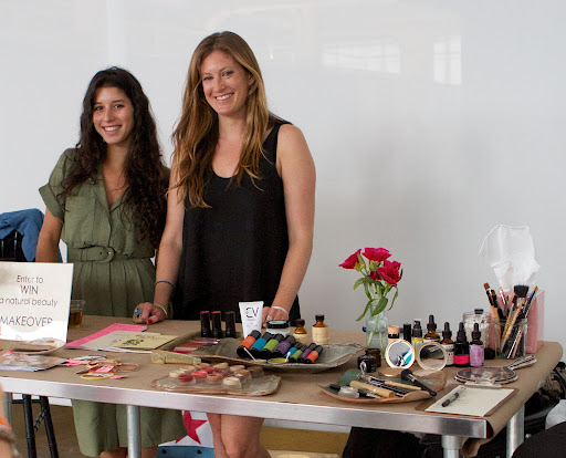 Herbalist and natural beauty expert, Jessa Blades, in black, is the owner of Blades Natural Beauty. She was there with her assistant, Emily Schor.