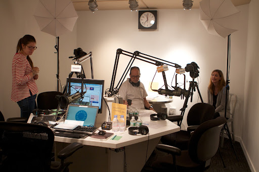 This is our radio room and the crew was setting up for my SiriusXM Stars 106 radio show called Mostly Martha which airs on Martha Live weekdays 12PM - 2PM ET.