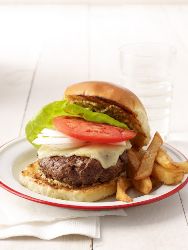 Over the years I've grilled and panfried untold numbers of burgers at Martha Stewart Living for our magazines and on television and this burger, a combination of ground beef chuck and ground sirloin, is extremely satisfying.