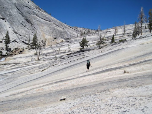 It wasn’t easy gaining all that altitude so we cut across the granite as much as we could to save time.