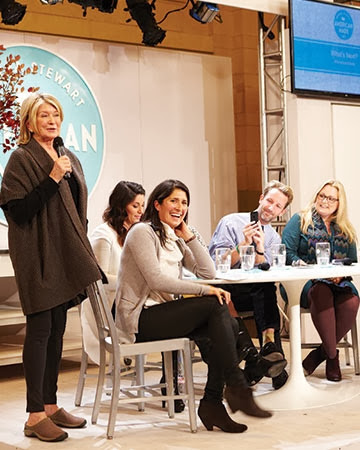 I had a roundtable discussion of upcoming trends with Living's editor in chief Pilar Guzman, Erica Domasek of P.S. - I Made This, Deb Perelman of Smitten Kitchen, Maxwell Gillingham-Ryan of Apartment Therapy, Stacy Morrison of BlogHer, and Gabrielle Blair of Design Mom.
