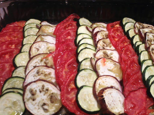 Janet Stein prepared a roasted vegetable confit using the MarthaPantry Extra Virgin Olive Oil and Sea Salt.