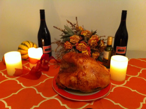 Britney Peterson - My roommate Julie and I made a small turkey. It's a little blurry but with all the cooking going on, we forgot to take more photos! Everything was wonderful including the cheese ball recipe from Living 2008.