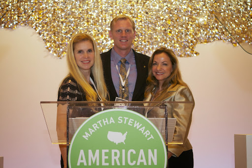 The team from Archi's Acres - Filomena Spiese from Veterans Valor Fund and Archi's Acres founders Marine Sgt. Colin Archipley and his wife, Karen