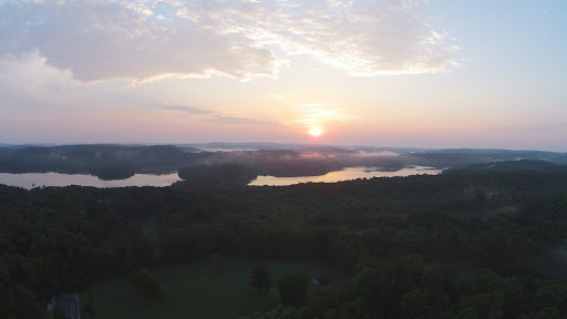 Dominic was up bright and early! Standing near the horse stables, he flew his drone high enough to take this breathtaking sunrise featuring the Cross River Reservoir.