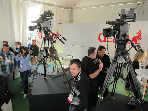 The TechCrunch film crew seemed to be everywhere, all the time! They did a great job covering the event.