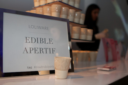Loliware makes edible cups. http://loliware.com/