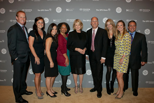 A lovely group shot of the wonderful Toyota team who are Official Sponsors of American Made two years in a row and Martha Stewart Living Sales Executives Peter Medwid, Nicolle Stumpf, and Joe Petrillo