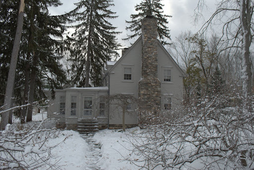 The Tenant House - You can see the tall broken trunk of a spruce tree, which has yet to be removed.