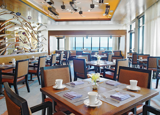 The hotel features three restaurants, all serving healthy gourmet cuisine. The menus include nutritional information for all items and nutrition experts are staffed for additional information.