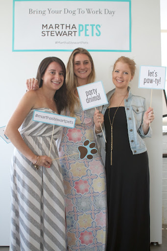 The Martha Stewart Pet's team - Kate Pagliaro, Alissa Rothman, and Allison Donnelly - did a fantastic job showcasing my pet clothing and made Bring Your Dog To Work Day so much fun for both dogs and owners!