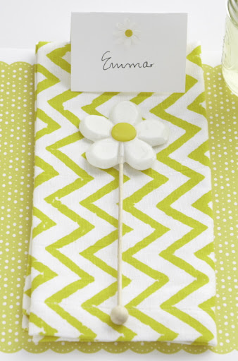 I love how Darcy mixes patterns, creating a jovial atmosphere, like these zigzag napkins against the dotted placemat.
