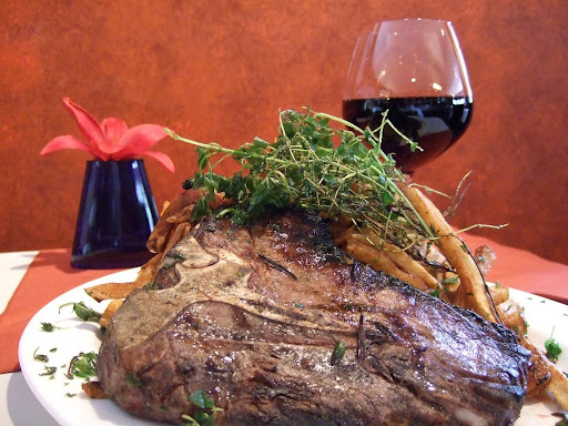 This photo, of a Bistecca Fiorentina, is from our beef and wine tasting event, called 'Red, White, and Moo.'