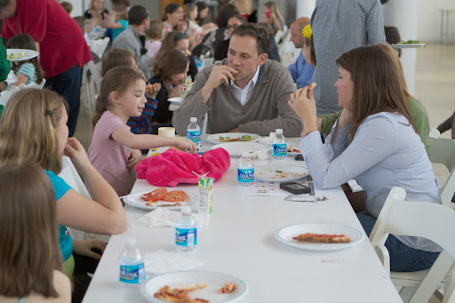 Jeff Carnevale and his daughter Lauren talked about the gardening project event that was scheduled in the afternoon