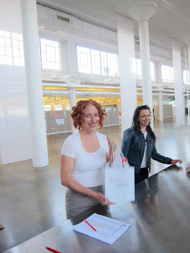 Here’s Sarah Carey picking up her gift bag. Sarah always shares delicious and easy recipes in the Everyday Food video series. I know she'll turn these MarthaPantry items into great meals.