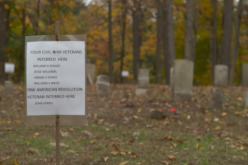 Four Civil War veterans and one American Revolution veteran are interred here.