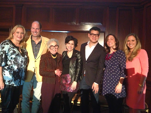 The amazing panel: Claudia Hanlin, Peter Callahan, Sylvia Weinstock, Darcy Miller, Peter Som, Cheree Berry and Abby Larson - Photo credit: Allan Zepeda http://allanzepeda.com/blog/