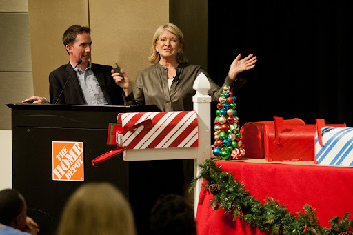 On Friday, after the corporate meeting, Kevin and I demonstrated holiday projects, such as how to decorate a wreath and how to create a custom candy cane-inspired mailbox.