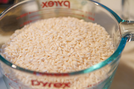To make a great risotto, one needs to use a high-starch, short-grain rice, which has the ability to absorb liquids and release starch, giving a creamy characteristic to the dish. Arborio and carnaroli are both good choices.