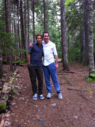 My husband, Ian and Editorial Director of Home Decorating Editor, Kevin Sharkey hanging out on our afternoon walk at Hunter’s Beach Trail.