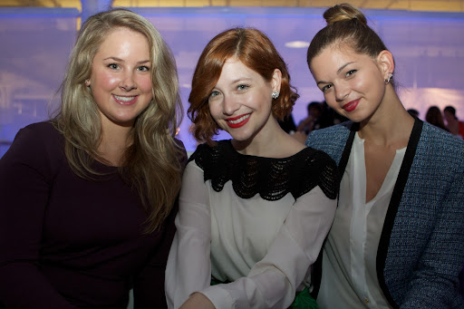 Designer Tracy Taylor Ward, middle, and her assistants Daulton Van Kureu in purple and Samantha McAleese in blue.
http://www.tracytaylorward.com