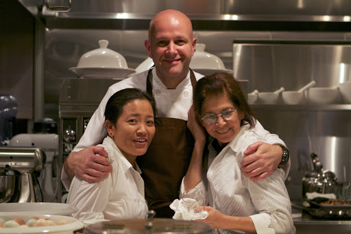 Sanu Sherpa and Laura Acuna love when Pierre comes to cook in the kitchen and he really appreciates all of their help!