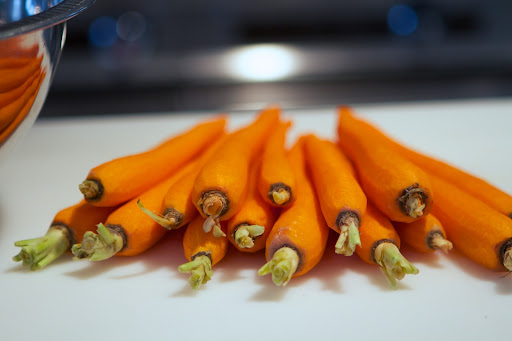 There were also young carrots from the garden.