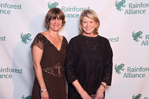 Here I am with Tensie Whelan, the President of the Rainforest Alliance. - Photography by Silk Studio