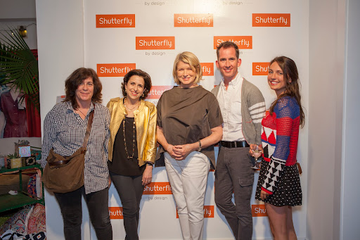 Here I am at the Shutterfly by Design townhouse posing with editors Darcy Miller, Hannah Milman, and Erin Furey.