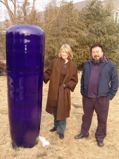 This is a photo of me with Ai Weiwei taken in 2007 when I visited him at his studio in Beijing, China. This is one of his ceramic pieces.
