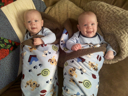 Ian and Colin, 4 1/2 months old