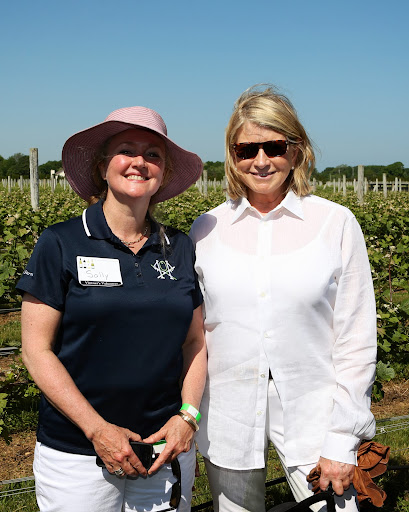 Here I am with Sally Lynch, President and one of the founders of Old Field Farm Ltd., the not-for-profit organization that currently operates Old Field Farm, the farm and stables of which are considered historic county parkland. Photo credit: Peter Marney