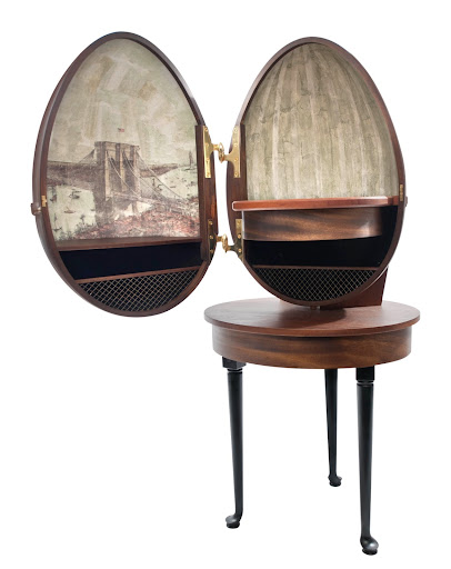 Brooklyn Design & Fabrication Inc - James O'Malley and his team - Given their background in cabinetmaking there is functionality in their egg. In the tradition of the Fabergé egg this notion of