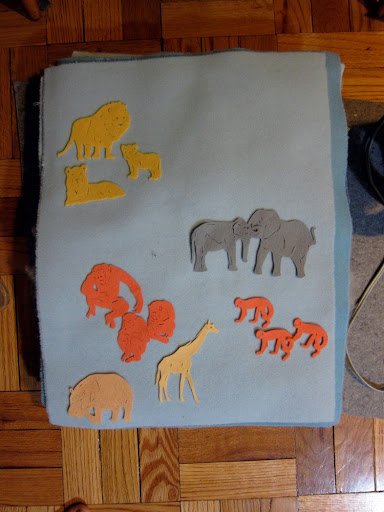 I laid out some of the African animals to determine how many more I might need to complete the scene.