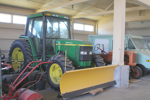 This is the other John Deere, which Dominic uses for mowing the hay fields and for plowing the carriage roads.