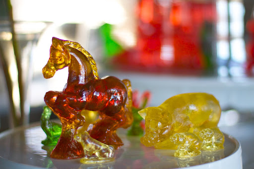 The amazing glass candies from Shane Candies, were on display in the servery. http://shanecandies.com/
