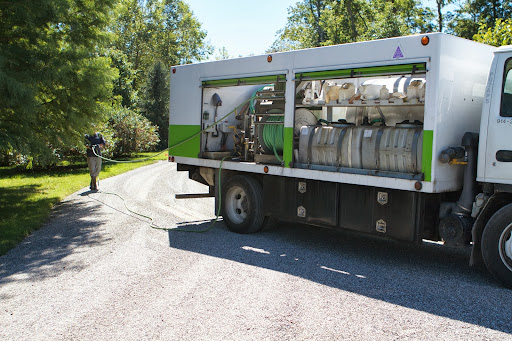 In autumn, plant roots absorb nutrients that will be used during the initial spring growth period. Danny reaches the base of each tree using long hoses.